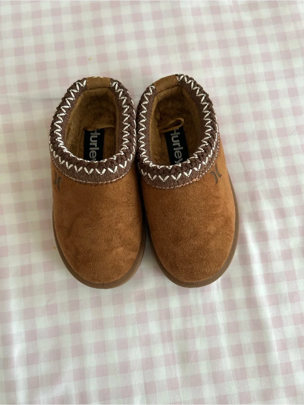 Hurley Kids Chestnut Brown Cozy Slip-On Slippers